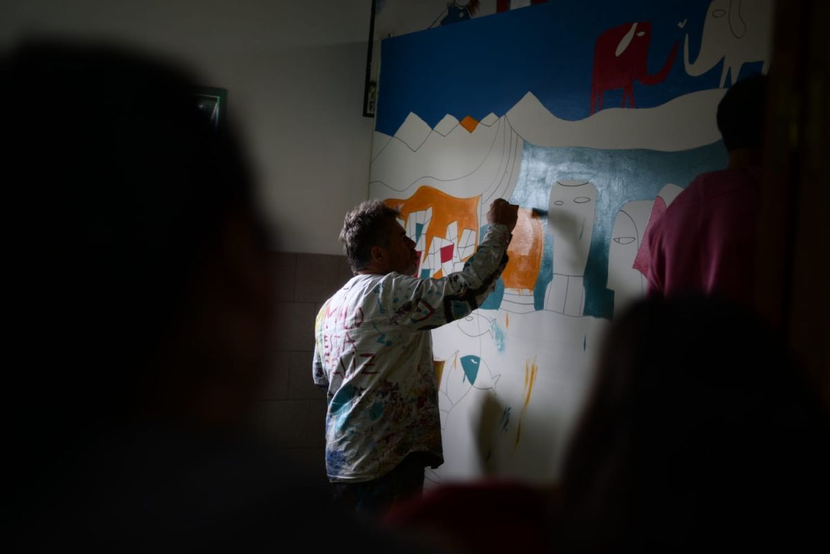 Así quedó el mural de Milo Lockett