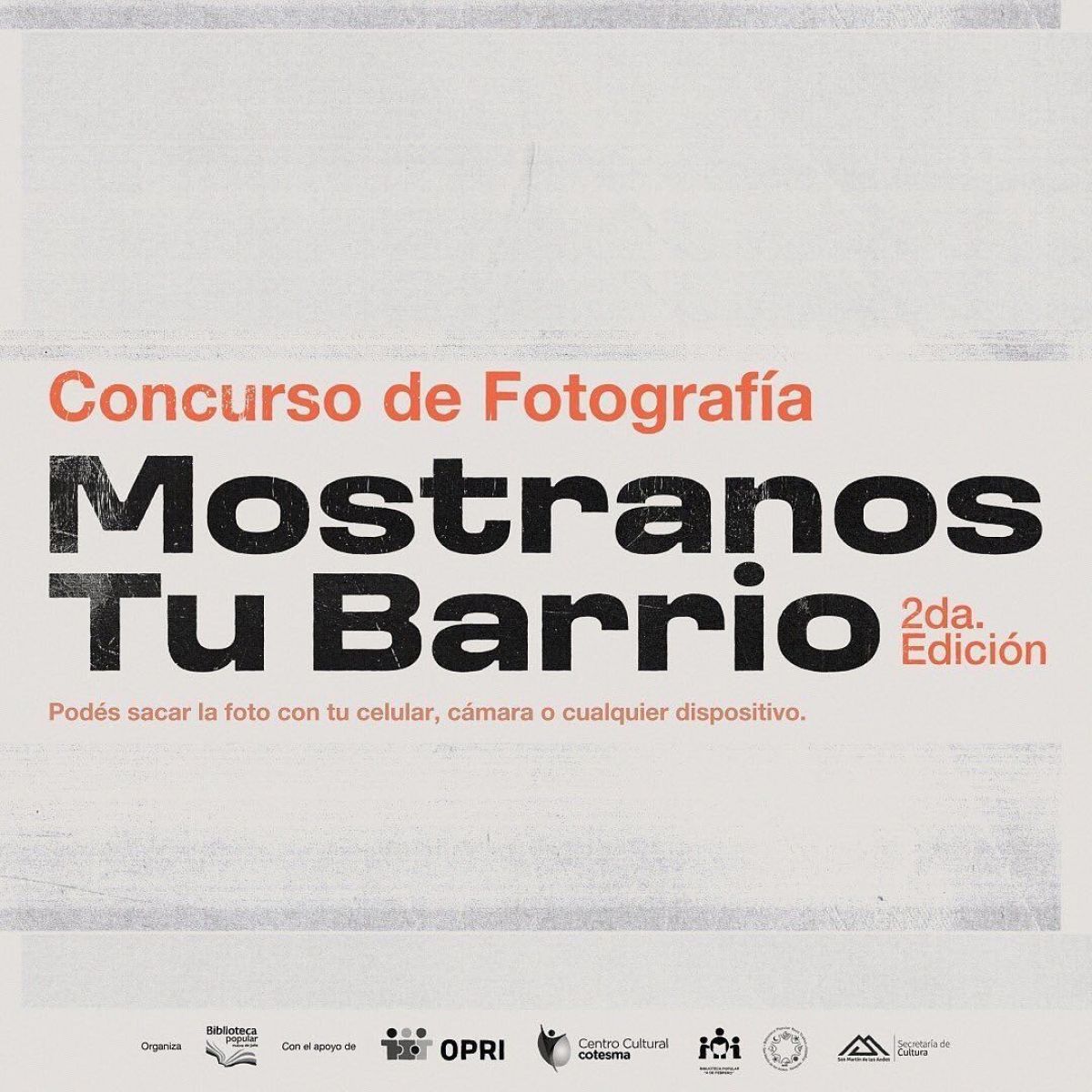 Continúa el Concurso de fotografía “Mostranos tu barrio” 2° Edición