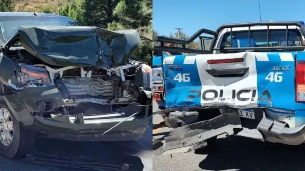 Una camioneta del Ejército chocó en la ruta a un móvil de la policía provincial
