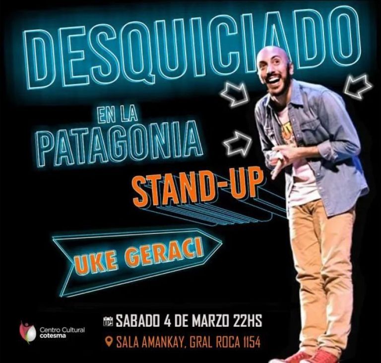El comediante Uke Geraci llega al Centro Cultural Cotesma con su show "Desquiciado"