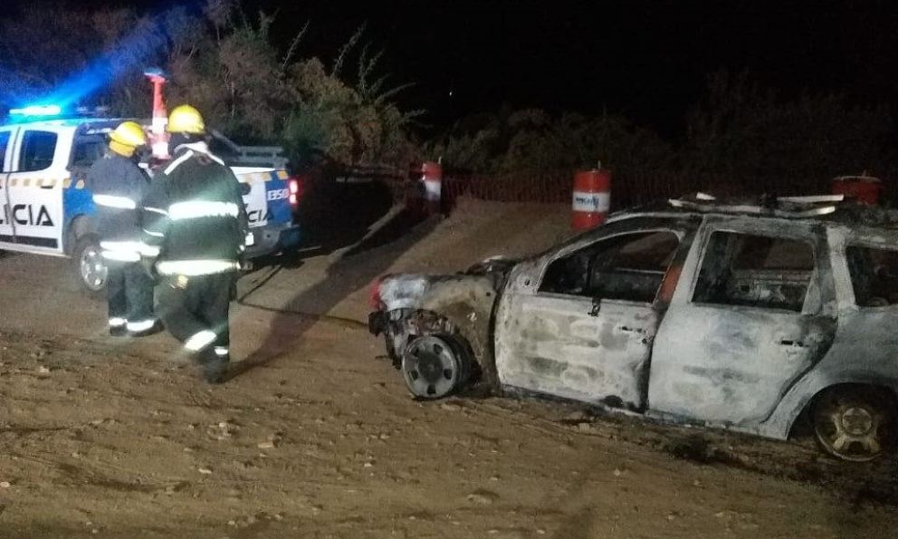 Chocó contra un caballo y se le prendió fuego el auto