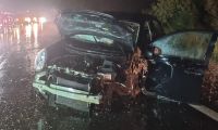 Ocho heridos en un choque frontal en ruta 40